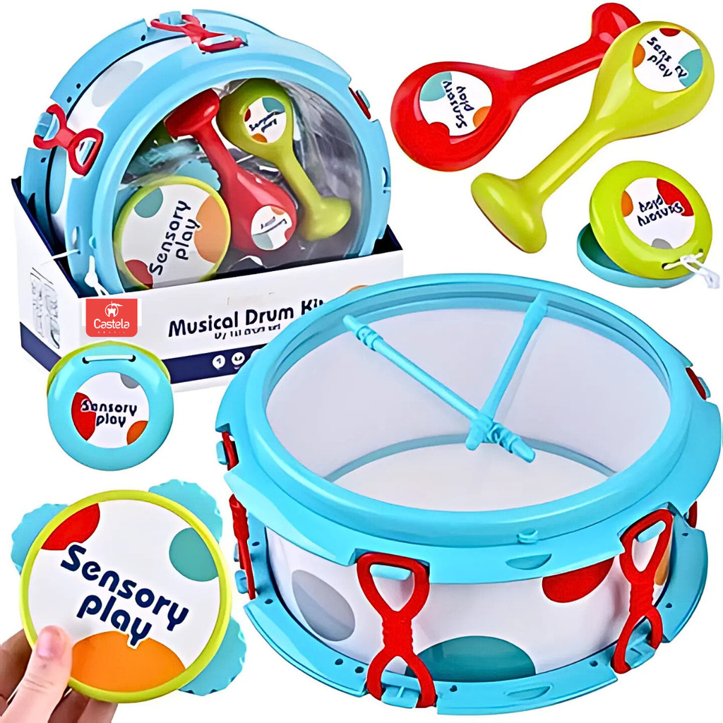 Bateria Com Instrumentos Infantil Brinquedo Musical Divertido - Castela em Oferta na Shopee