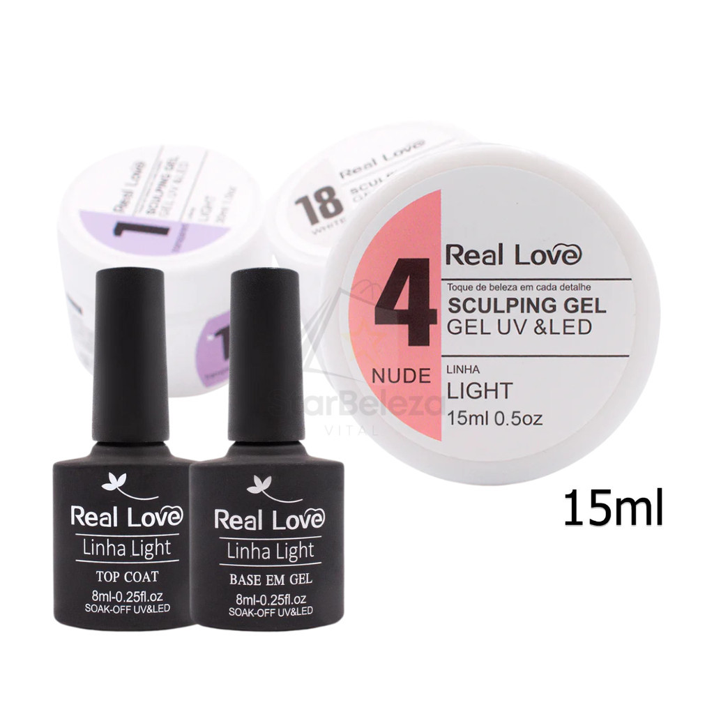 Kit Especial 2 Preparadores + 1 Sculping Gel 15ml - Real Love