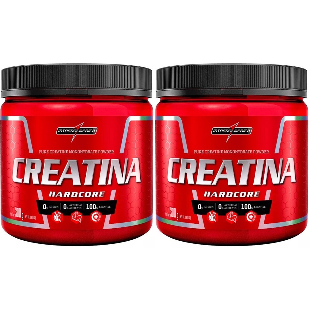 2x Creatina Hardcore 100% Pura 300g Integralmedica