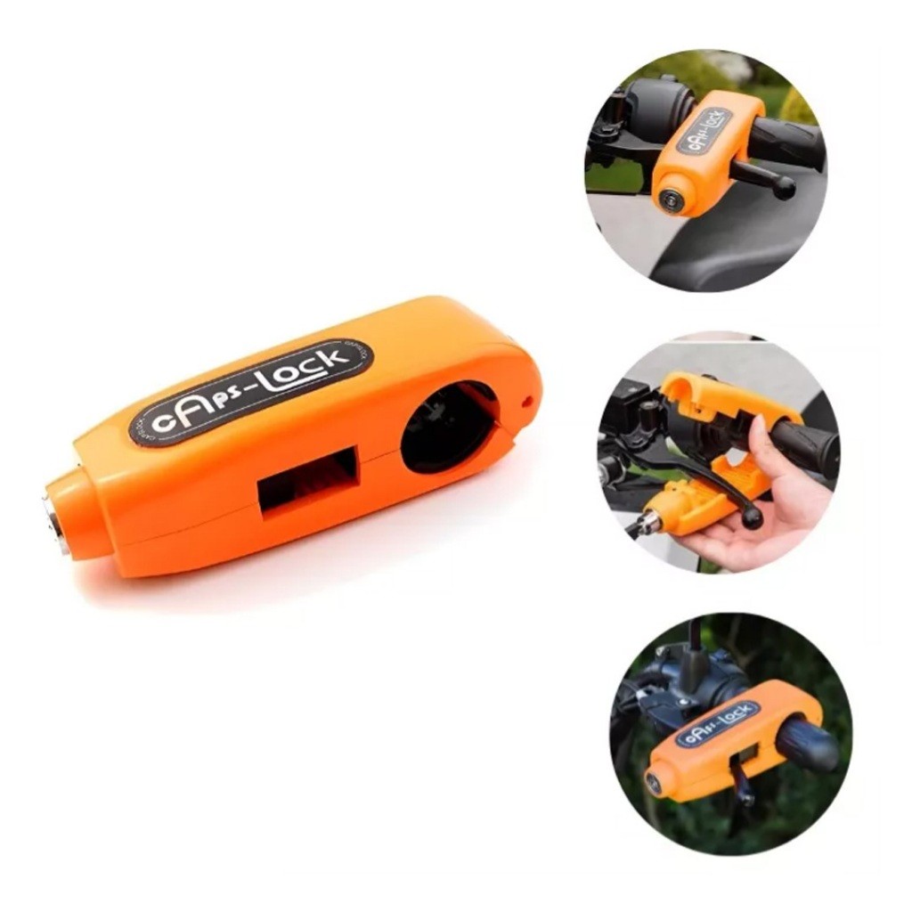 Trava Antifurto Para Moto Manete Guidão Caps Lock Universal!