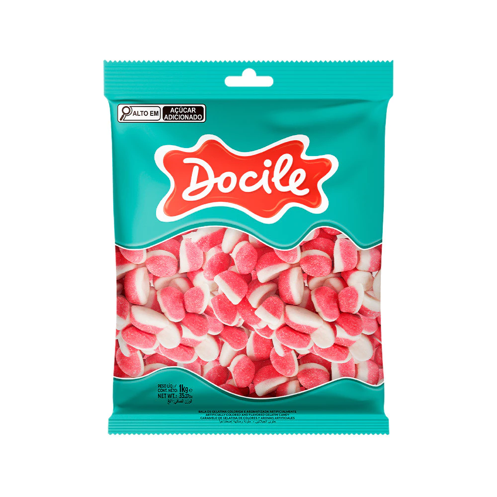 Bala de Gelatina Beijo 1kg - Docile