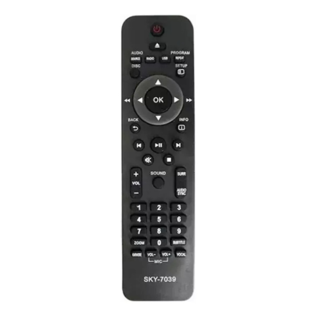 Controle Para Home Theater Philips FBG 7039 SKY 7039 HTS-3181 HTB-5570D HT-3375 HTS-3520 HTS-5533