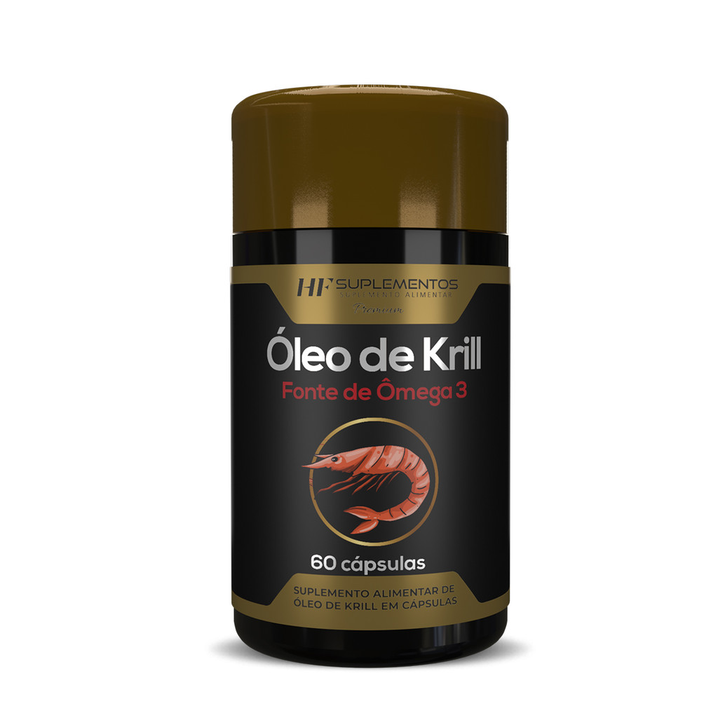 ÓLEO DE KRILL 60 CAPS 750MG HF Suplementos Premium Nutrição Avançada Saúde Bem Estar V
