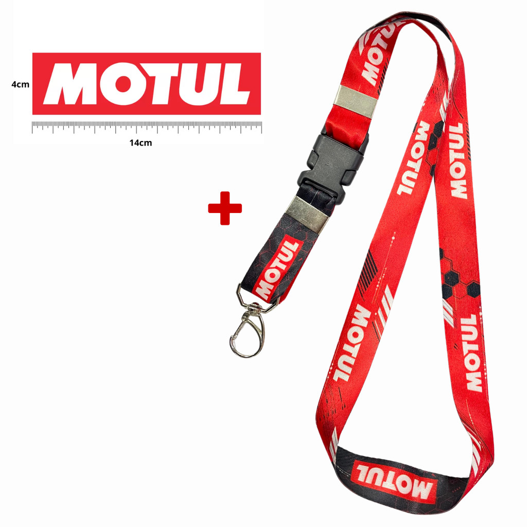CORDÃO C/FECHO ENGATE MOTUL + ADESIVO LOGO OFICIAL em Oferta na Shopee