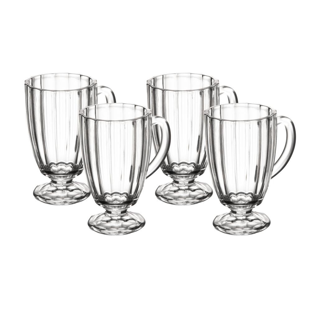 4 Taças para Cappuccino Wolff Classic de Vidro 220ml