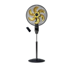 Ventilador De Coluna Mallory Chronos 40 Cm Preto E Dourado 127V