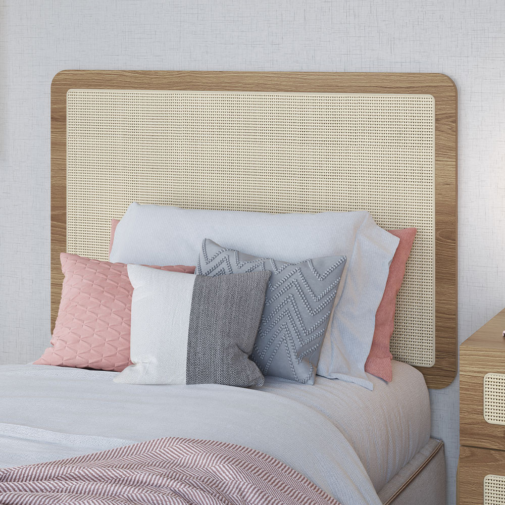Cabeceira Cama Box Solteiro Painel Com Telinha 90cm Moss A03 Hanover - Lyam Decor em Oferta na Shopee