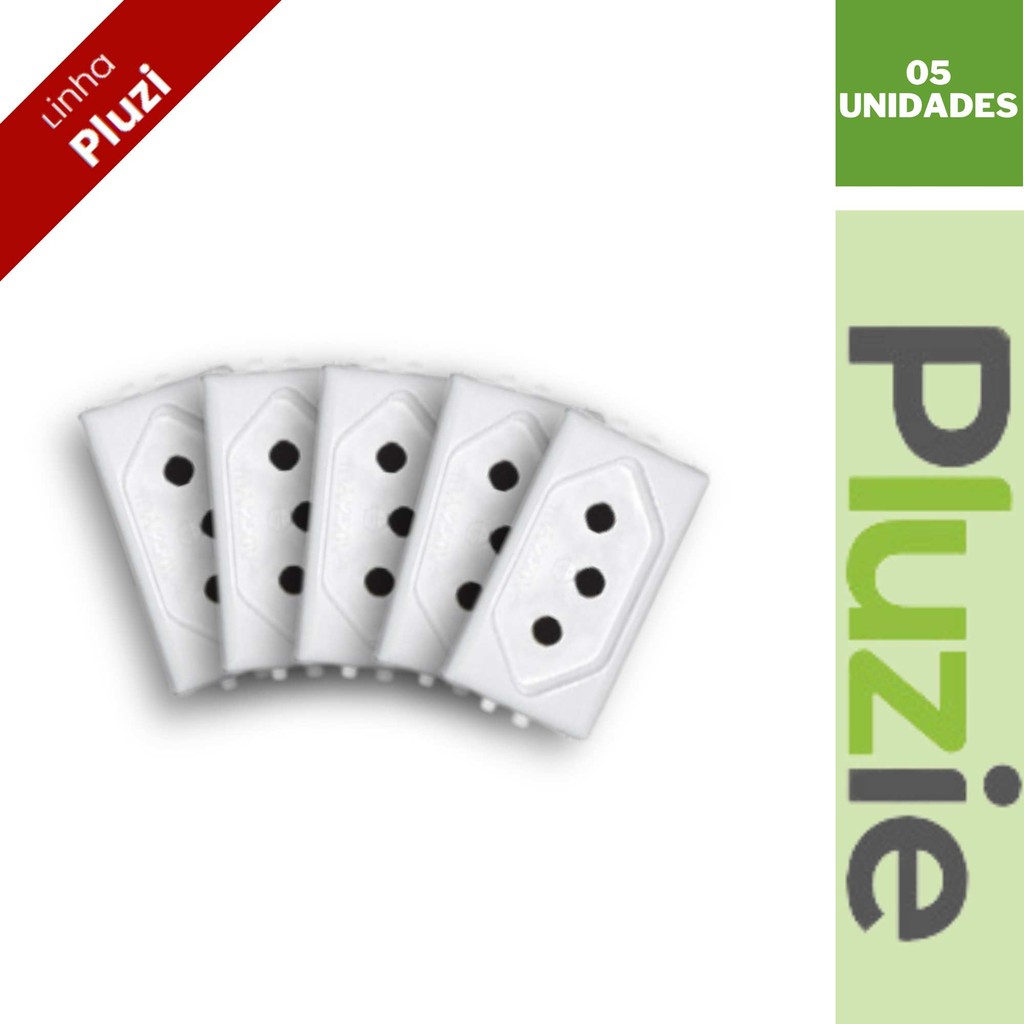 Modulo Para Tomada 2P+T 20A Pluzi Pluzie 05 Unidades