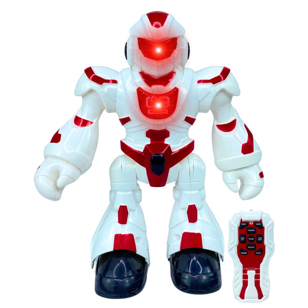 Robô Brinquedo Infravermelho Dança Gira Se Movimenta C/ Sons & Luz Vermelho - Castela em Oferta na Shopee