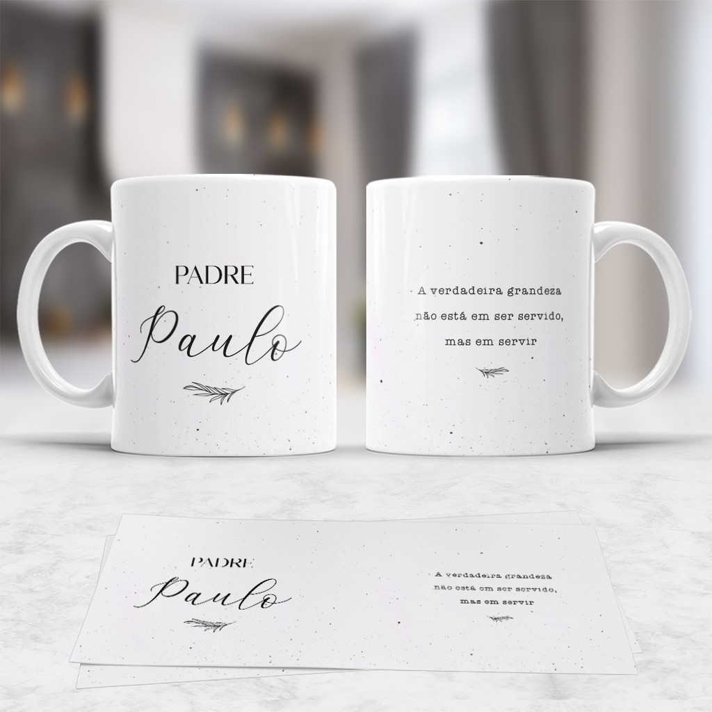 Caneca Personalizada Com Nome Para Padre em Oferta na Shopee