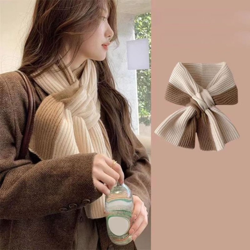 YOI Lenço De Malha Quente De Cor Sólida Combinando Para Outono E Inverno Charme