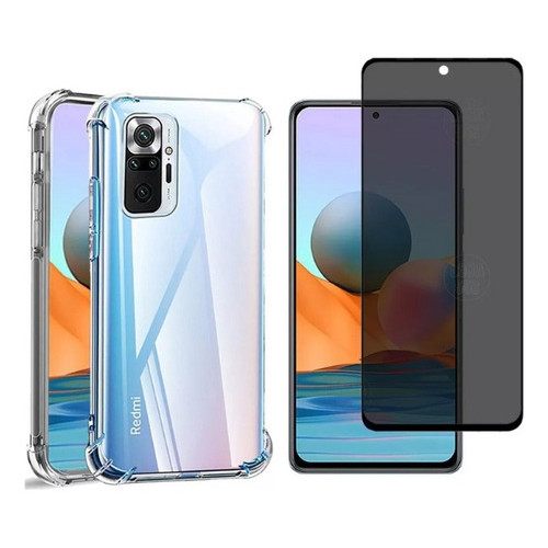 Capa Case Capinha Para Redmi Note 10 Pro Max 10 5G + Película 3D Privacidade