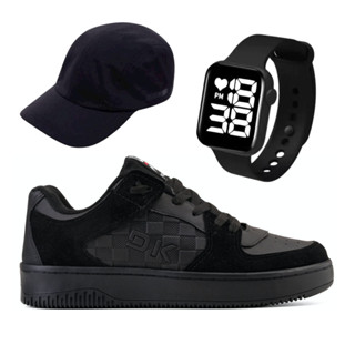 Tênis Original Dk Com Relógio E Boné Para Academia E Uso Casual Estiloso com Solado Resistente em Oferta na Shopee