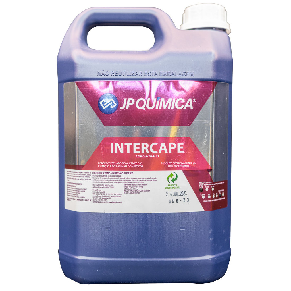Limpador de Alumínio e Carrocerias Intercape CM2 1:20 JP Química - 5 Litros