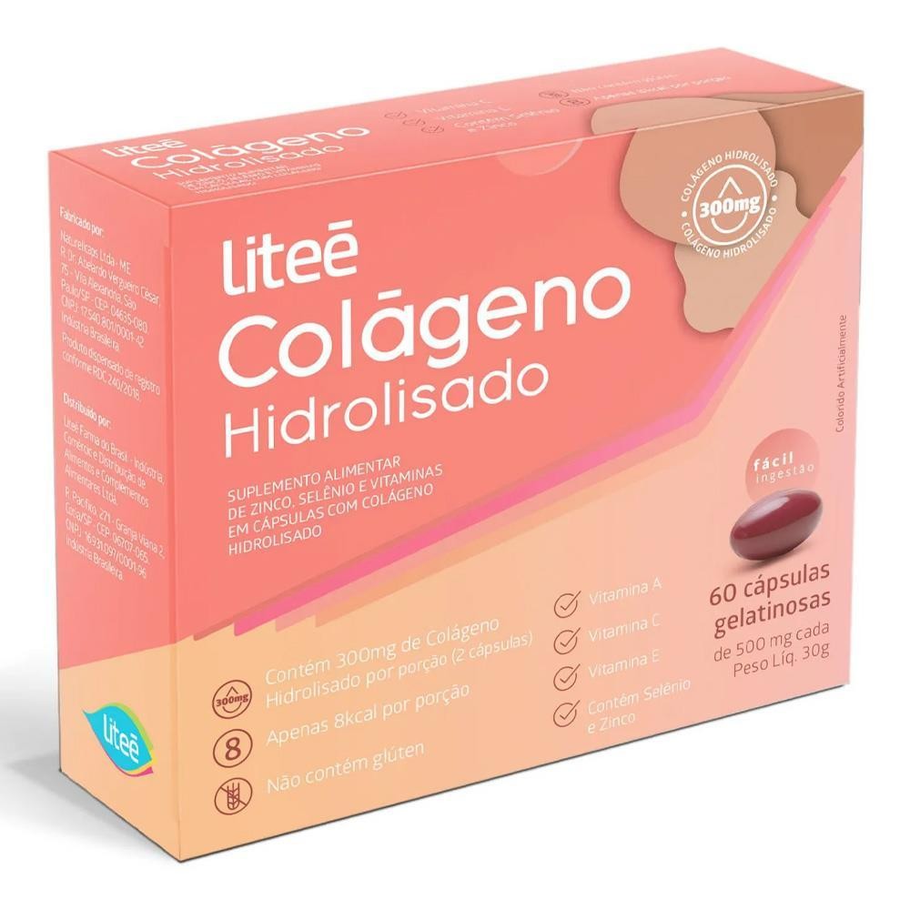 Colágeno Hidrolisado com 60 Cápsulas - Litee em Oferta na Shopee