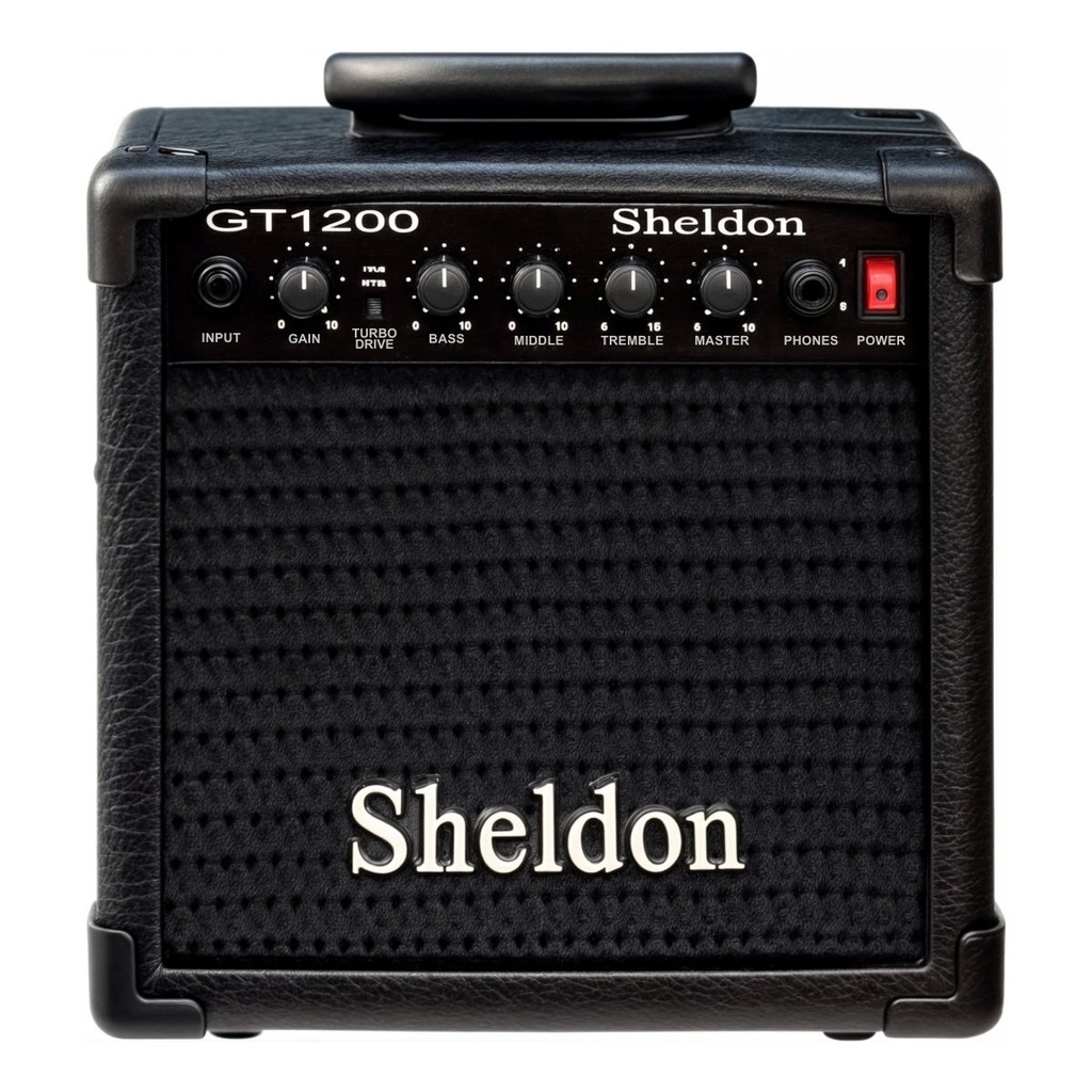 Amplificador Guitarra Sheldon Gt1200 15 Watts Cubo Preto em Oferta na Shopee