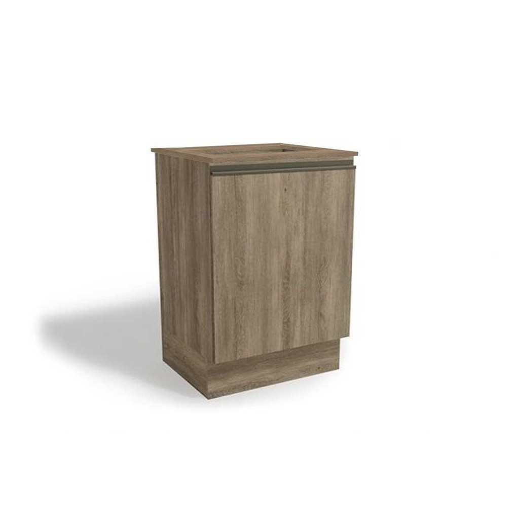 Balcão de Cozinha Modulado Maxxi G742 p/Cooktop 1 Porta c/Tampo 60cm Nogal/Nogal - Kappesberg em Oferta na Shopee