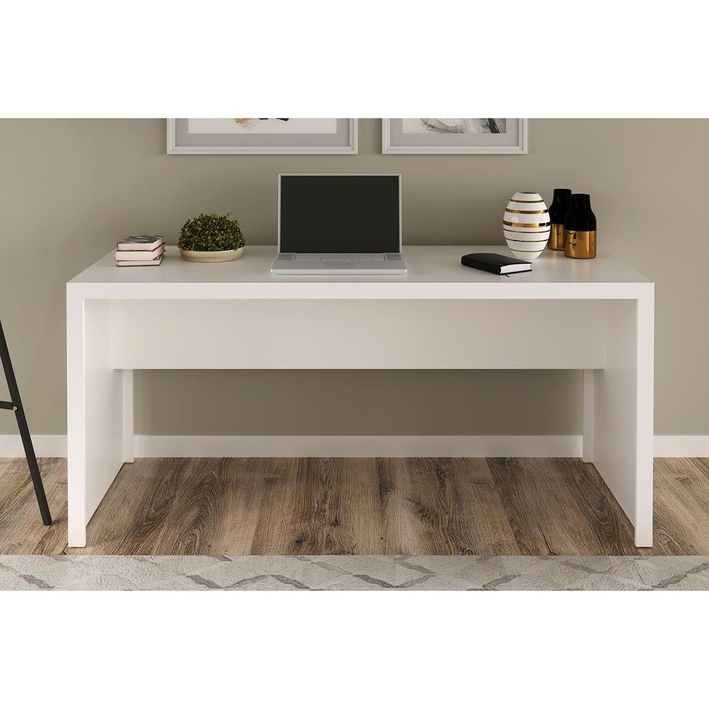 Mesa de Escritório Secretária ME4109 Branco - Tecno Mobili em Oferta na Shopee