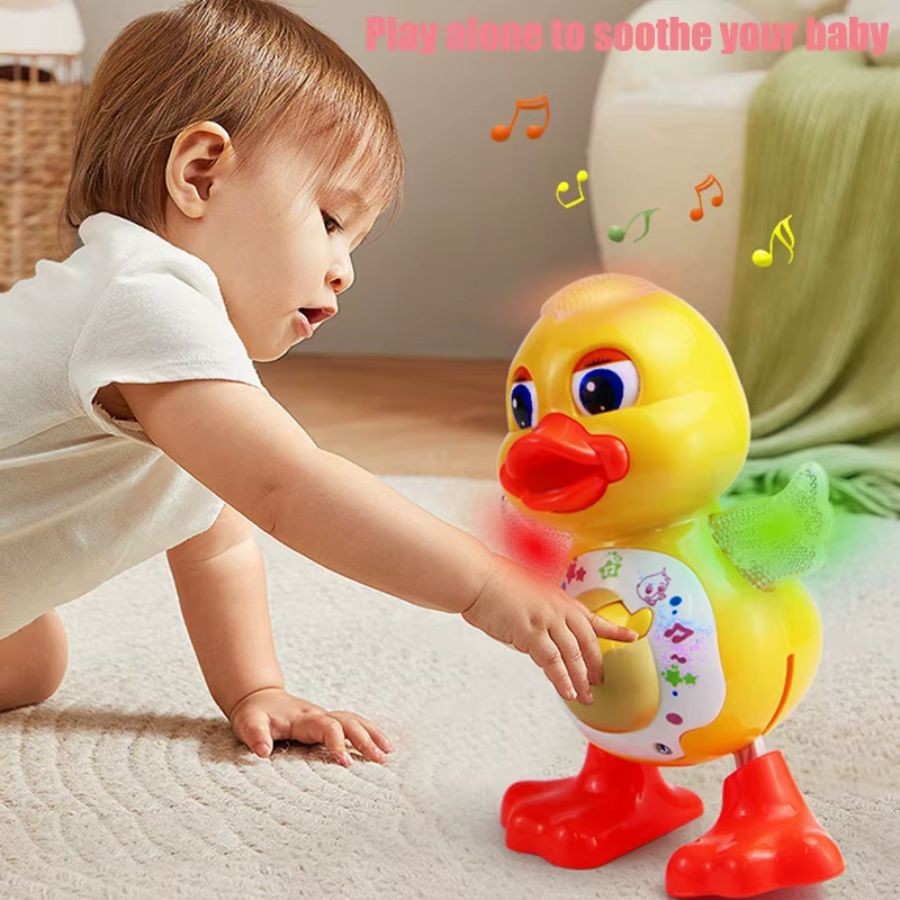 Brinquedo Pato Patinho Dançante Musical Dança, Anda, Mexe, com Luz E Som