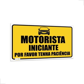 Adesivo Motorista Iniciante Tenha Paciência Manta Magnética 25x15cm em Oferta na Shopee