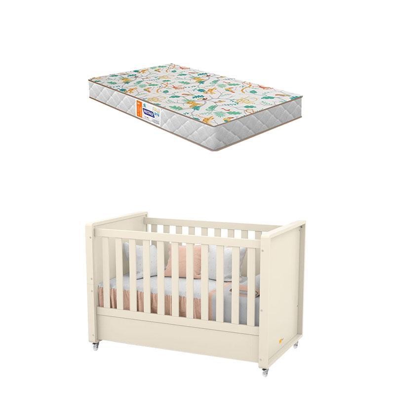 Berço Americano Tutto New Off White com Colchão Gazin – Matic