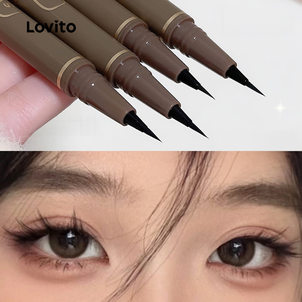 Lovito Delineador Líquido Ultrafino Casual Liso De 0.05 Mm Para Mulheres LCS09026 em Oferta na Shopee