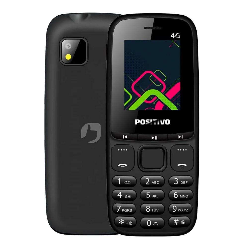 CELULAR POSITIVO P26 4G DUAL TELA 1.8 128MB RÁDIO FM PRETO
