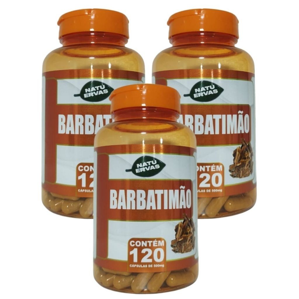 Barbatimão 120 capsulas de 500 mg (1-2-3-potes) - Natuervas - Suplemento alimentar em Oferta na Shopee