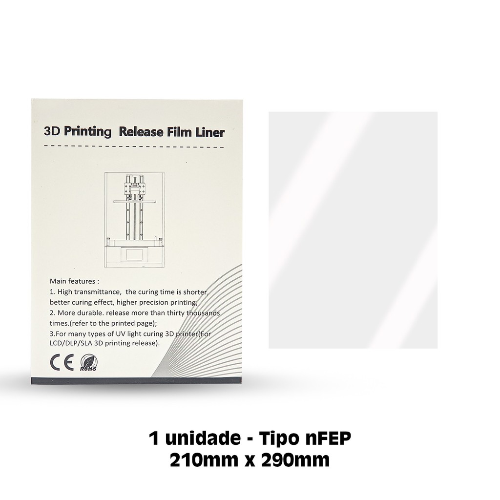 NFEP Film para Impressoras 3D 210x290mm - RPG