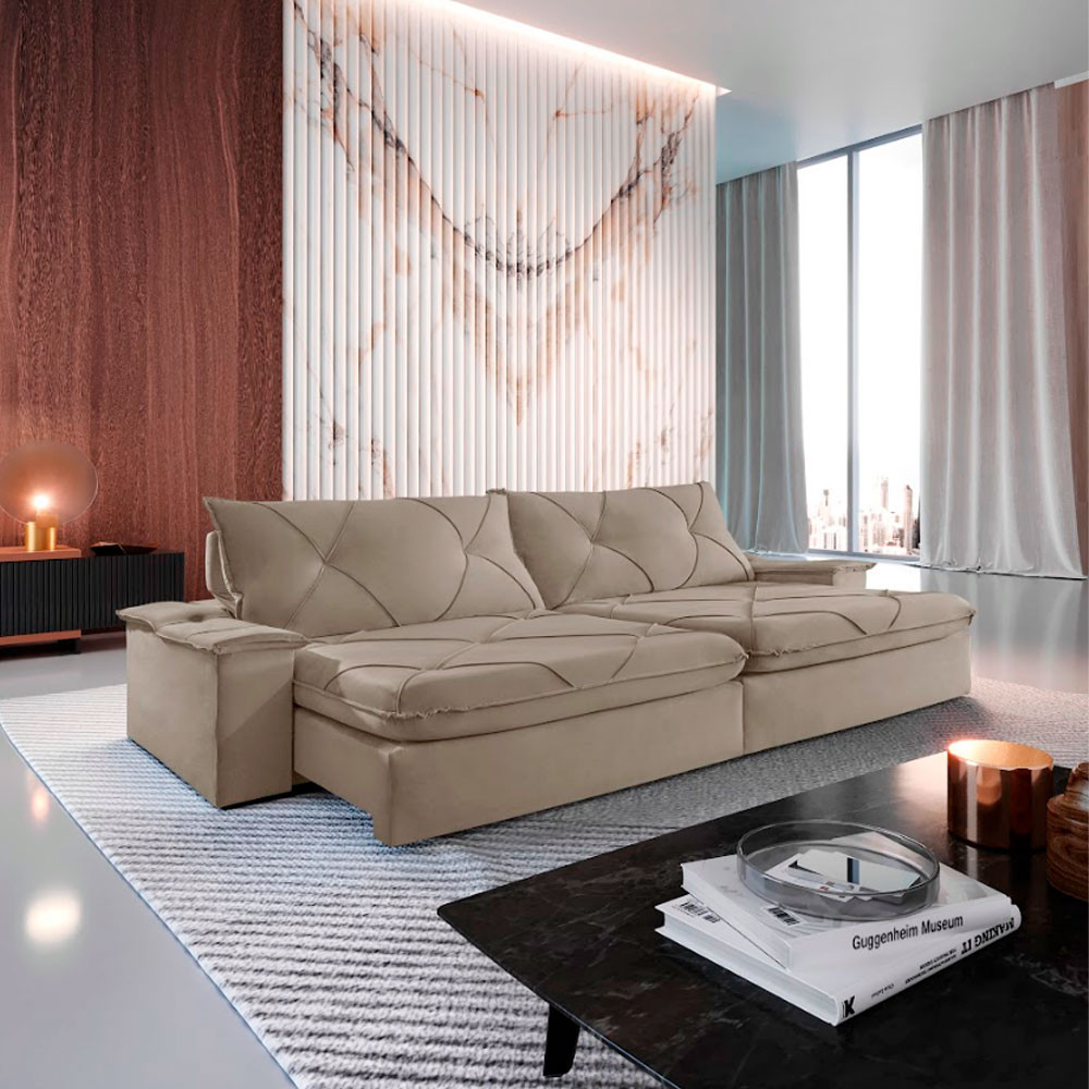 Sofá Apollo Veludo 02 Módulos 120 cm B25cm Meu Sofá Online