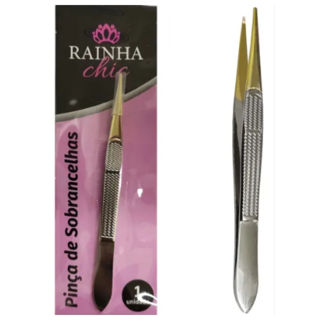 Pinça de Precisão para Designer de Sobrancelhas Rainha Chic