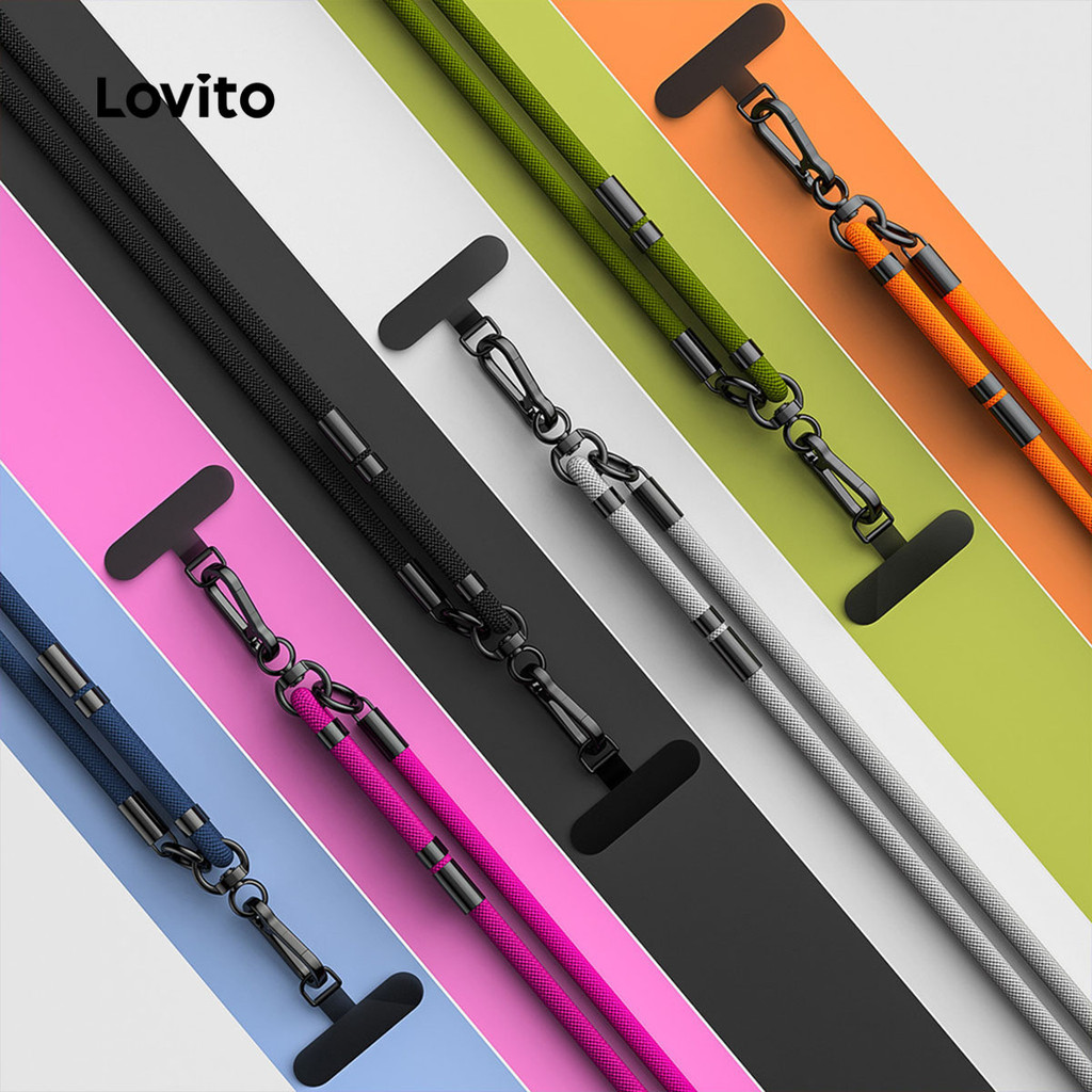 Lovito Alças E Chaveiros Casuais De Metal Liso Para Mulheres LCS099123 em Oferta na Shopee