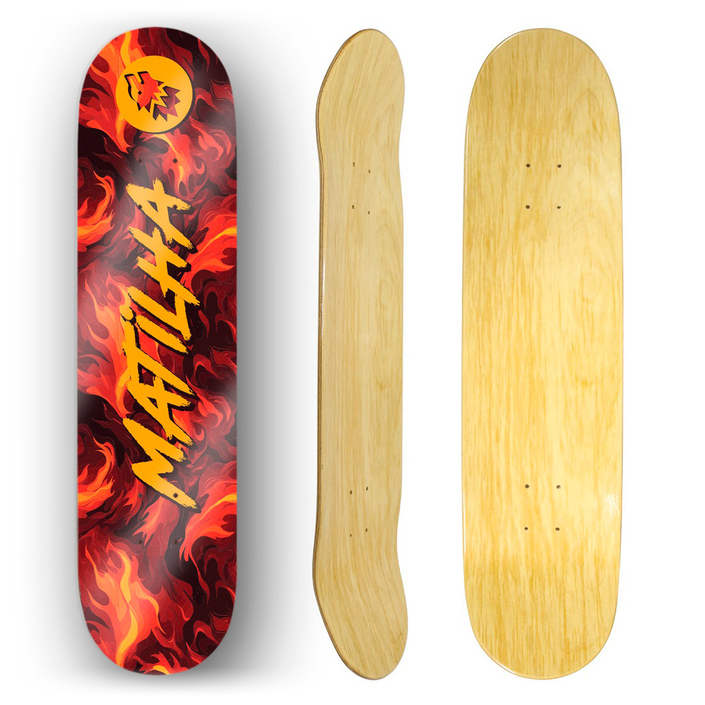 Shape Marfim Com Fiber Glass Fibra de Vidro Mais Resistente Matilha Skate Original