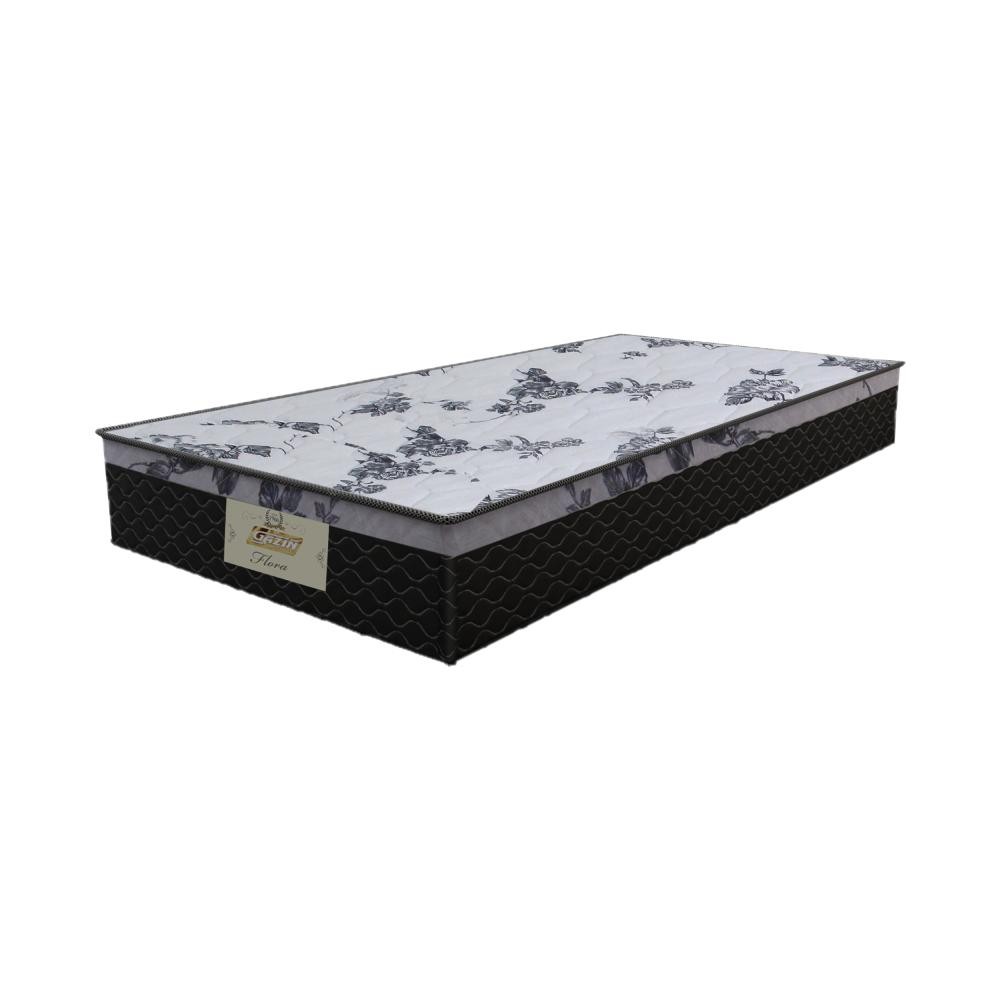 Colchão Solteiro Molas Ensacadas Espuma D20 Gazin Flora 88x188x22cm Preto/Branco
