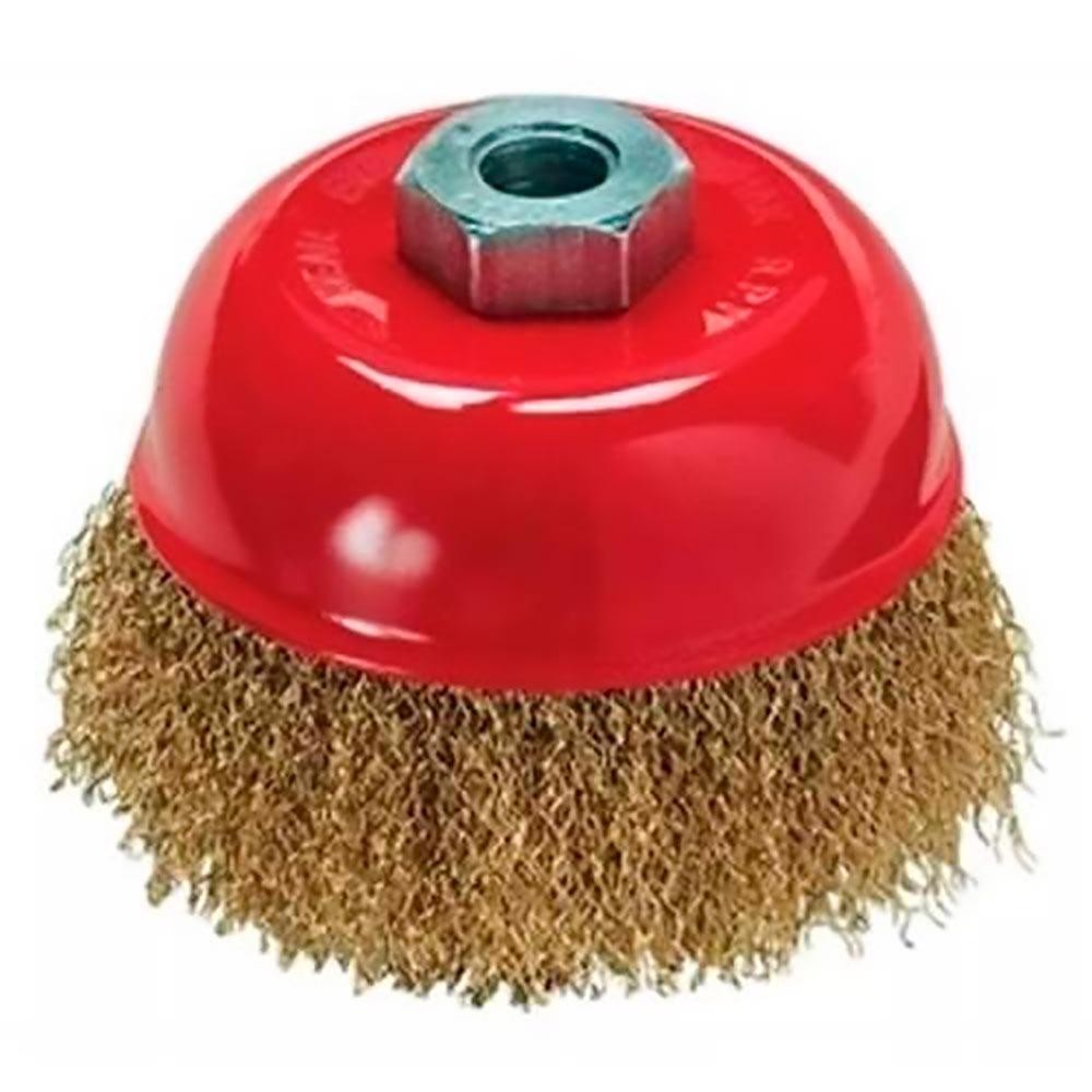 Escova de Aço Copo Ondulada 75mm M14 MTX em Oferta na Shopee