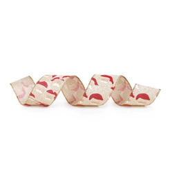 Fita Decorativa Aramada - Estampada Papai Noel - 6,3x914cm - 1 unidade - Cromus - Rizzo