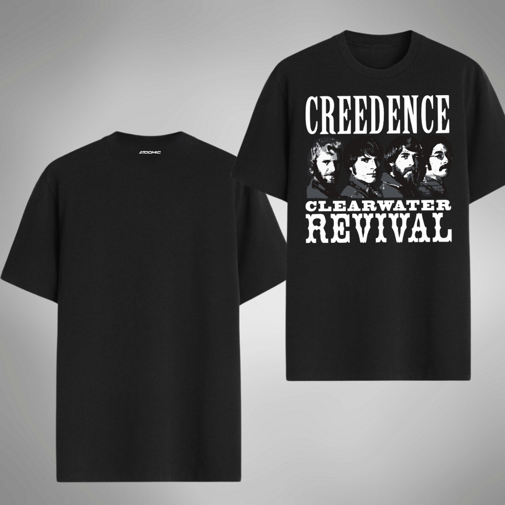 Camiseta Unissex Algodão Premium Casual Algodão 30.1 Rock Camisa Estampada Creedence Clearwater Revival em Oferta na Shopee
