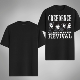 Camiseta Unissex Algodão Premium Casual Algodão 30.1 Rock Camisa Estampada Creedence Clearwater Revival em Oferta na Shopee
