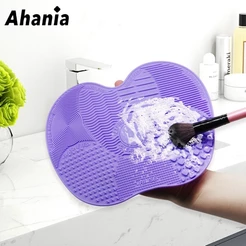 Tapete De Silicone Para Higienizar/ Lavar Pinceis E Esponjas De Maquiagem, Limpador Portátil Prático Durável