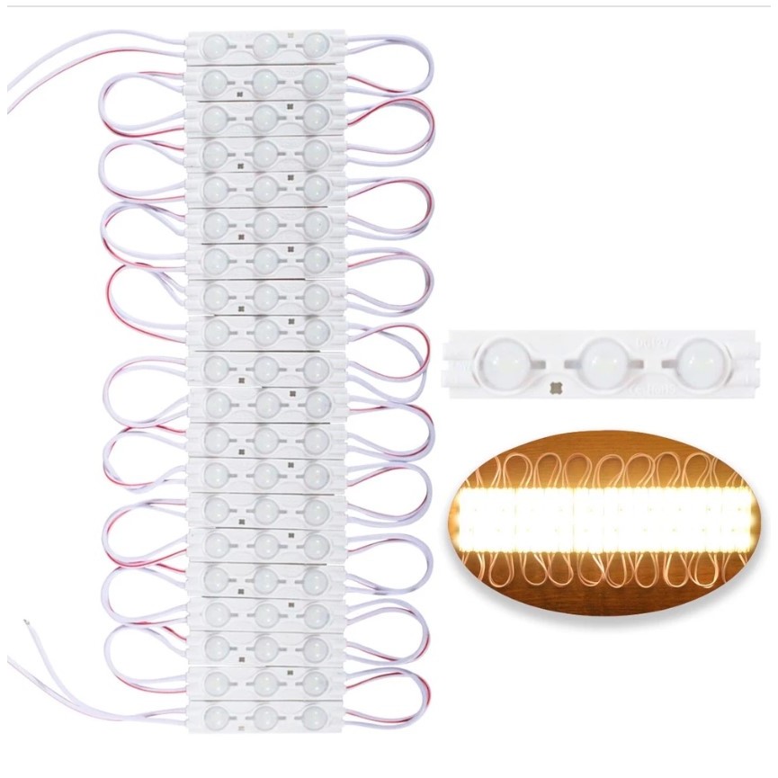 KIT 20 MODULO DE LED 3 LEDS LIGAÇAO DIRETO 110V 220V