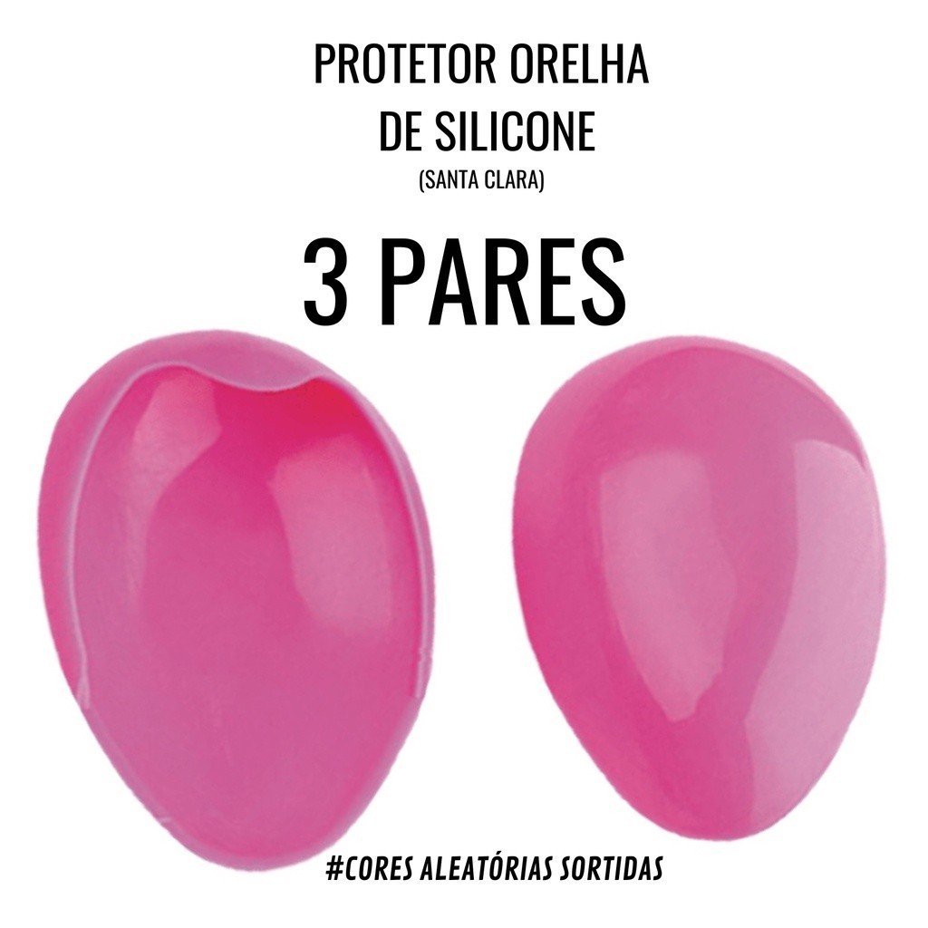 3 Pares De Protetor De Orelha De Cabeleireira De Silicone Flexível Da Santa Clara
