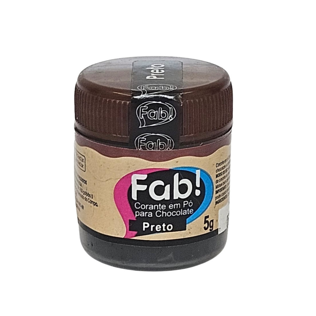 Fab corante em pó para chocolate  Preto em Oferta na Shopee