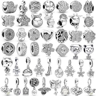 Berloque Prata 925 Pingente Aço Inoxidável Charme Contas DIY Bela Jóias Pulseira Colar Acessórios em Oferta na Shopee