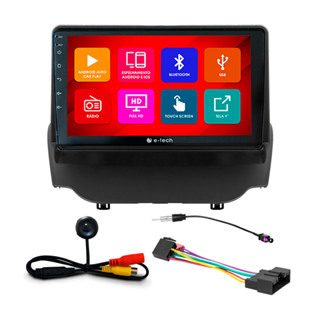 Kit Multimídia 9 Pol Ecosport 2013 2014 2015 2016 2017 Android Auto CarPlay Qa+ 2 Din Preto Espelhamento Android Ios em Oferta na Shopee
