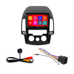 Kit Multimídia 9 Pol I-30 Ar Analógico 2009 2010 2011 2012 2013 Android Auto CarPlay Qa+ 2 Din Preto Bluetooth Usb Fm
