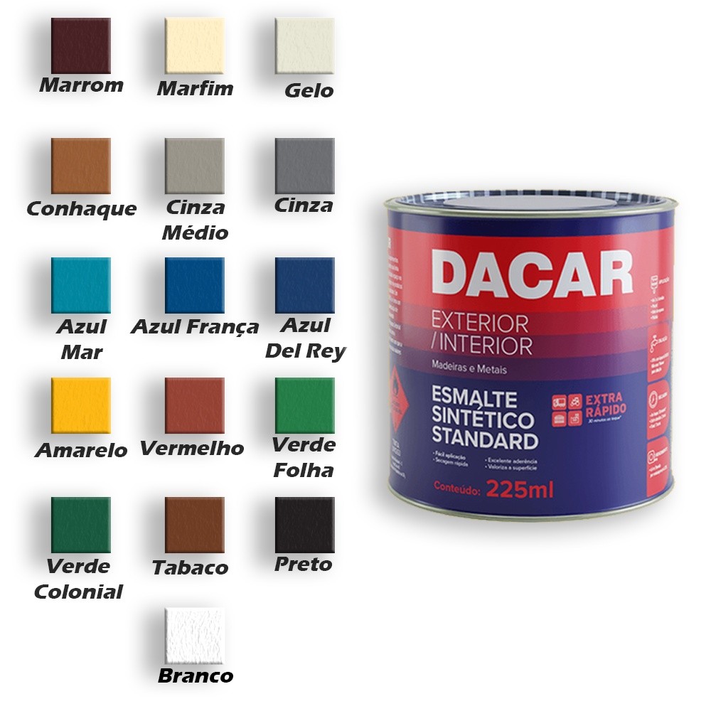 Esmalte Sintético Brilhante Standard 225ML Dacar em Oferta na Shopee
