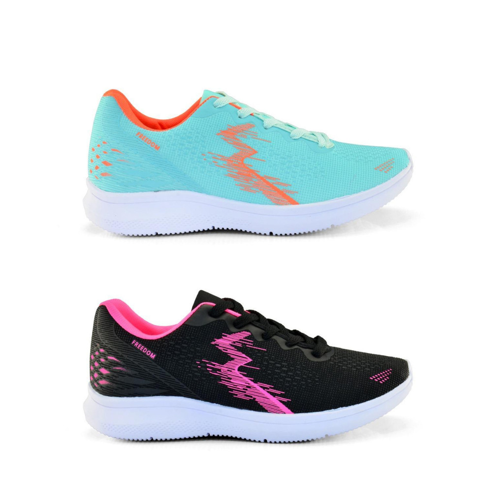 Kit 2 Tênis Feminino Esportivos para Corrida Caminhada e Academia Estiloso Confortável e com Solado Microexpandido