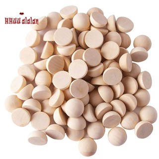 🌟100 Peças 20mm Meia Contas De Madeira , Bolas Redondas Naturais Divididas Inacabadas Soltas Para Artesanato DIY Natal em Oferta na Shopee