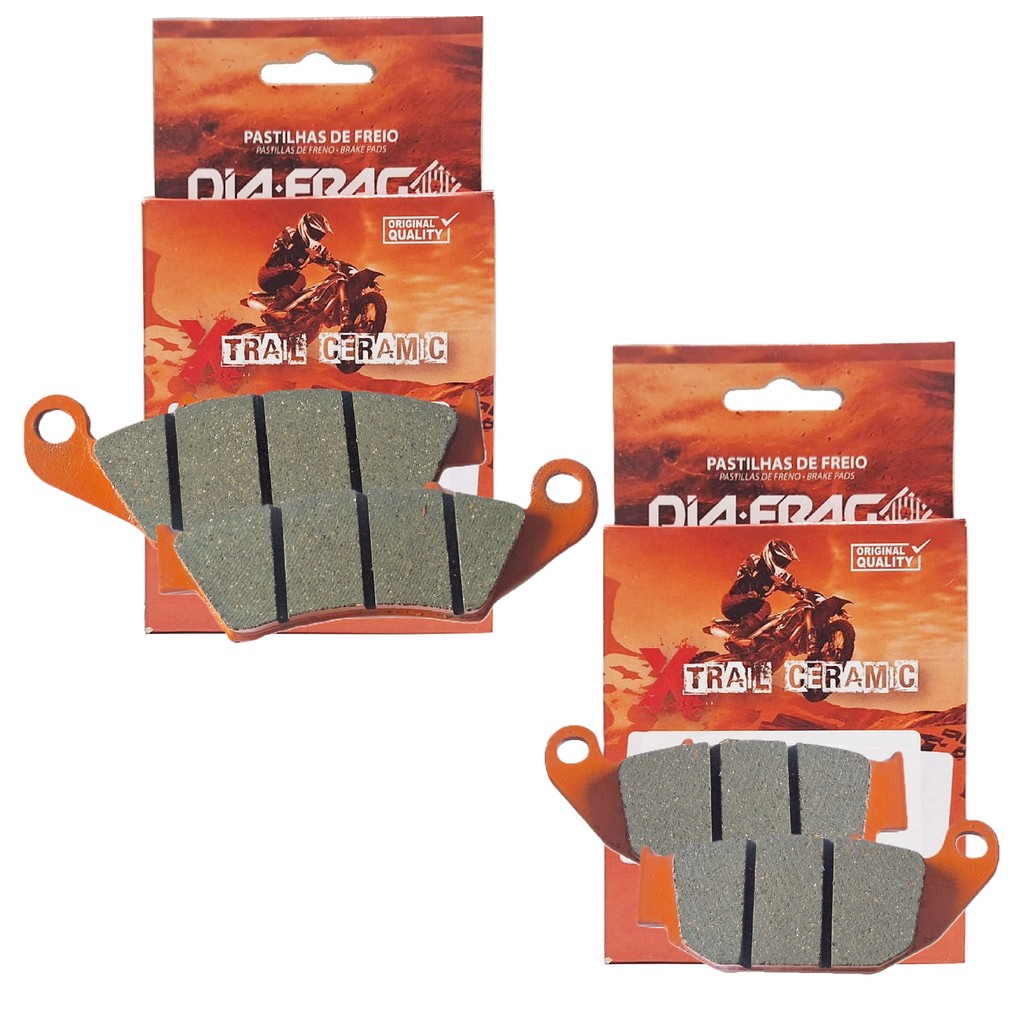 Kit Pastilhas de Freio Xre 190 Até 2024 / Xre 300 Abs 2019-2023 Diafrag Trail (Cerâmica) em Oferta na Shopee