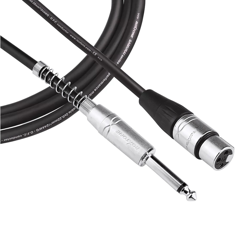 CABO MICROFONE ROXTONE XLR/ P10 C/ MOLA 3 METROS SMXJ210L3